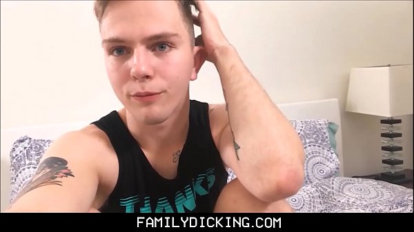 Blonde Twink Stepson Masturbates And Records Selfies While Stepdad Showers